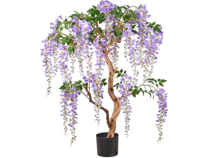 Kunstbaum CREATIV GREEN Wisteria , lila, Obermaterial: 60% Polyester, 40% Kunststoff, Kunstpflanzen, Kunstbaum