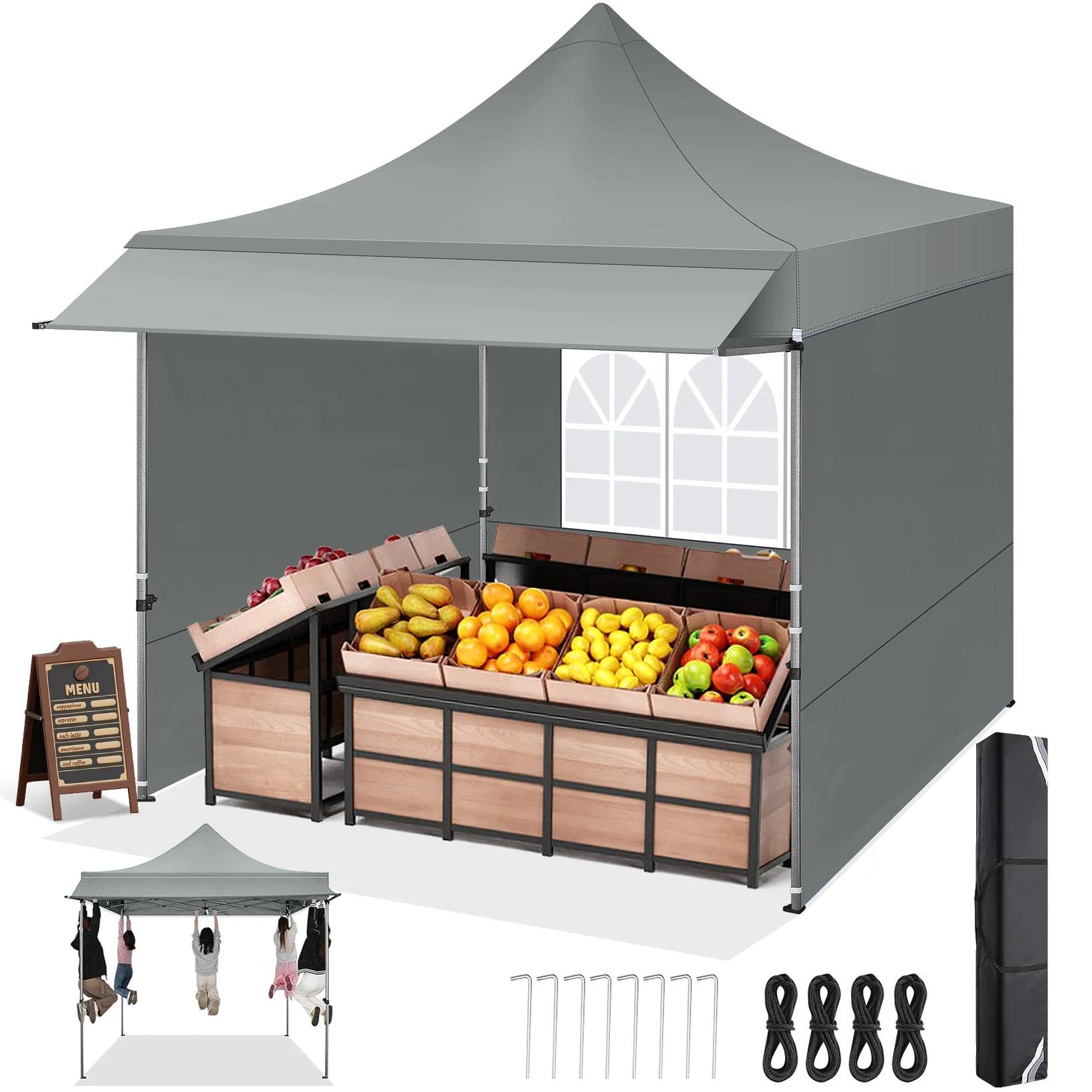 Partyzeltt - Aufstellzelt - Gartenpavillon - Überdachung - 3 x 3 Meter - Wasserabweisendes Oxford-Polyester