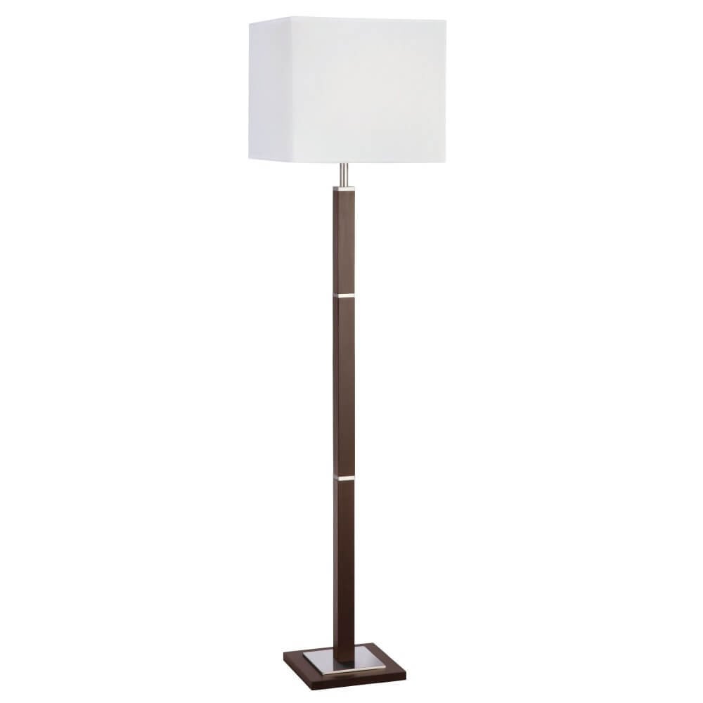 Vierkante schemerlamp Waverly Searchlight - Wit/Bruin