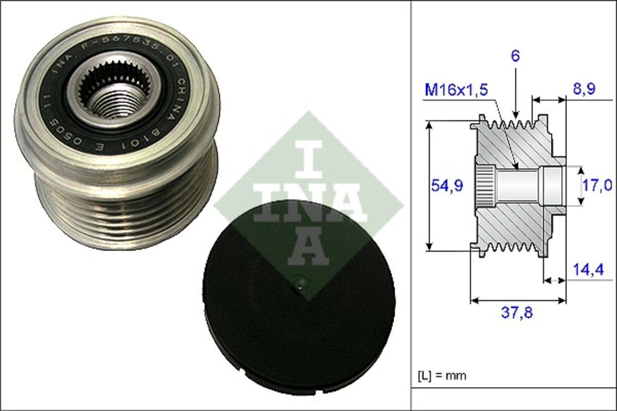 Schaeffler Ina Generatorfreilauf INA 535 0217 10