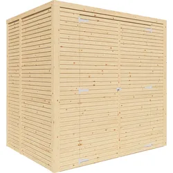 Bertilo Gerätehaus Box 2 - 18 mm naturbelassen Box 2: 208 x 157 cm