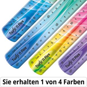 Maped Lineal Twistn Flex Decor, 20 cm, Kunststoff, flexibel, farbig sortiert