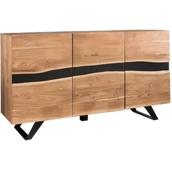 FineBuy, Kommode + Sideboard, Sideboard Braun (148 x 43 x 85 cm)