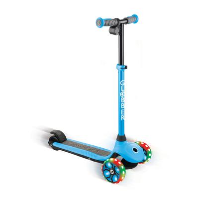 E-Scooter GLOBBER "ONE K E-MOTION 4 PLUS, mit Leuchtrollen", blau (hellblau), RollerB:29cm L:62cm, B:29cm L:62cm