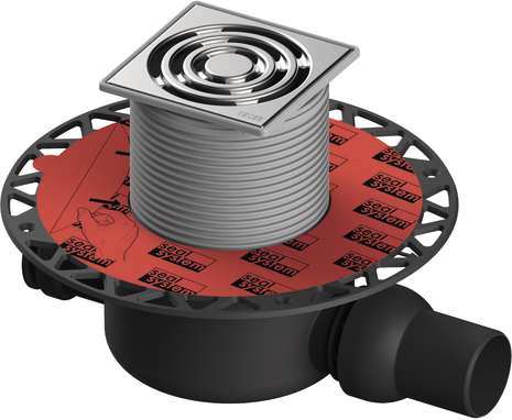 Tece drainpoint S 122 Ablaufset Norm Seal System Univ. fl. Edelst. Rostrahmen, 3601202 3601202