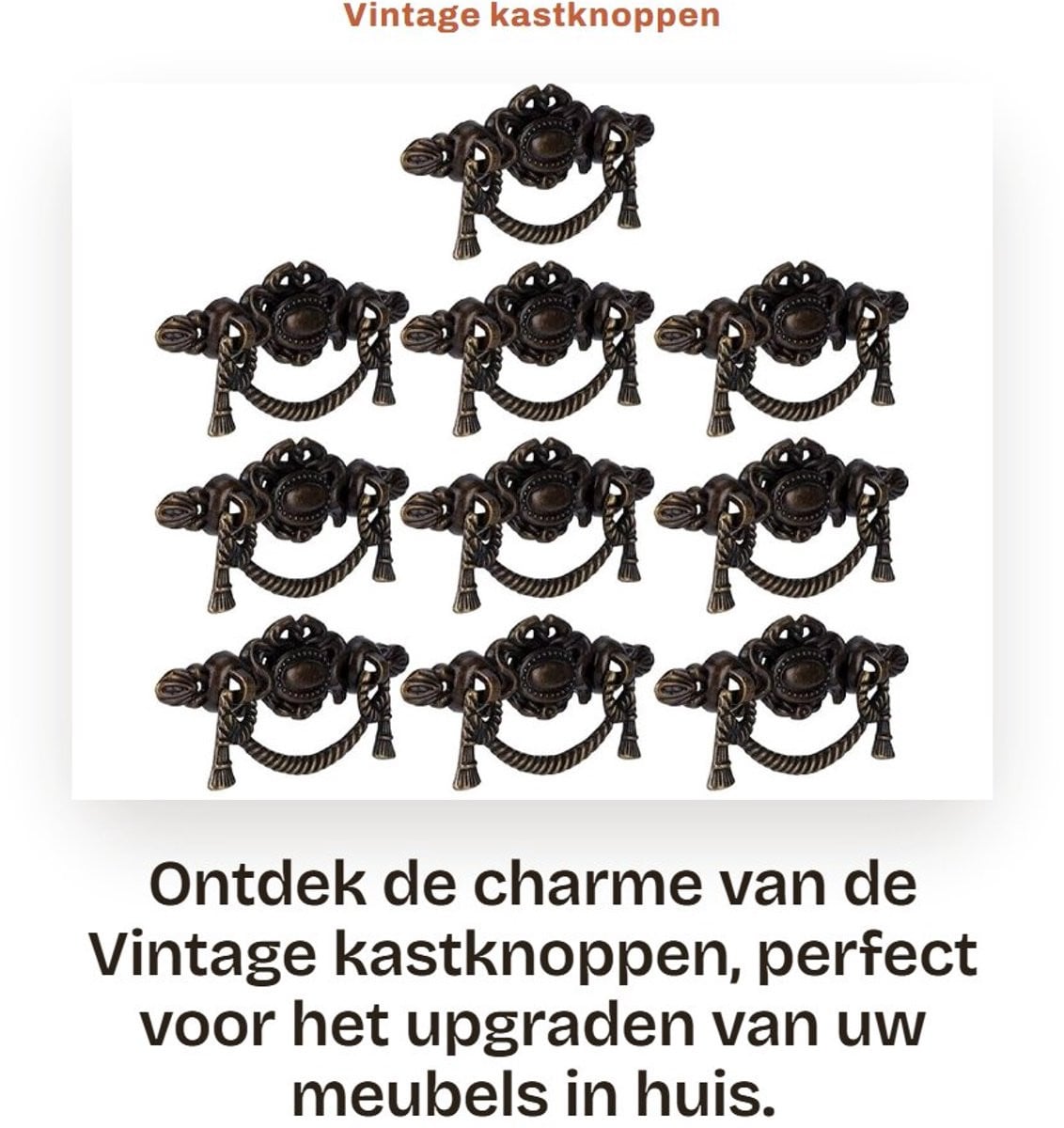 Dailygoods Knop Vintage Houten Meubelknop Handgreep