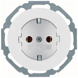Hager WLS1100WG Steckdose SCHUKO Serie R.Classic polarweiß, glänzend