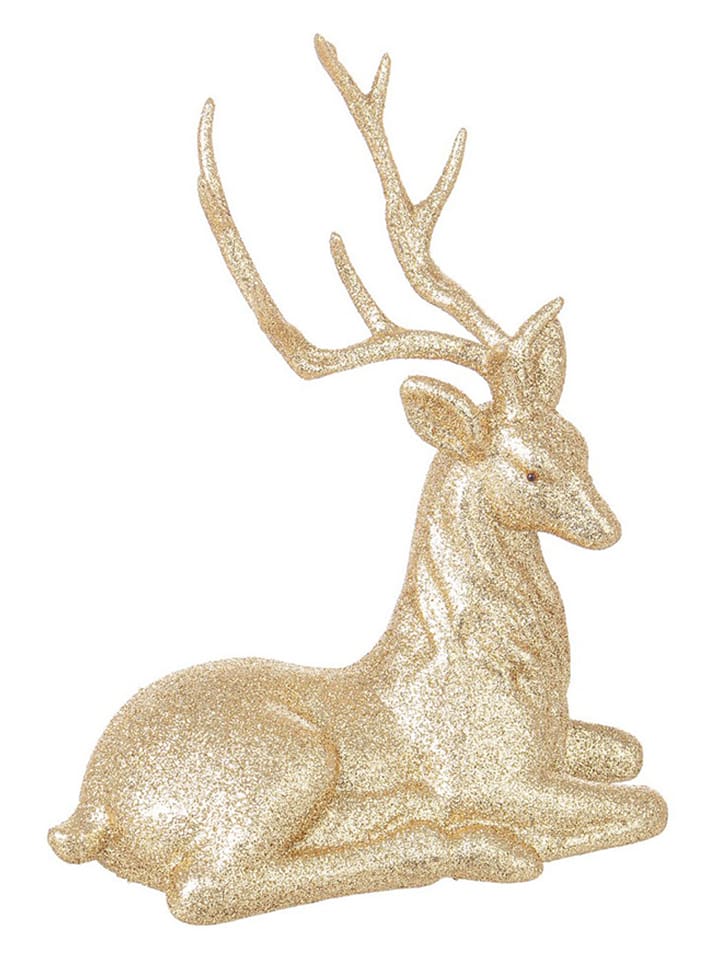 Bizzotto Dekofigur "Reindeer" in Gold - (H)23 cm - onesize
