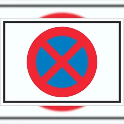 HB-Druck Absolutes Haltverbot Symbol Aufkleber A0 (841x1189mm)