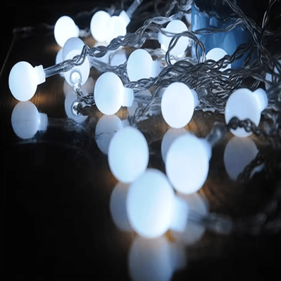 Inspire Curations 5M 10M LED Ball Fairy String Lights For Christmas And Party Decor white 10m Eu Plug 220v