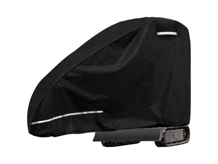 Minibagger Abdeckplane 420D Oxford Schwarz für 800-1600kg, 110x190x355 cm, Gartenzubehör, Abdeckung für Gartenmöbel