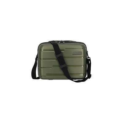 Beautycase TRAVELITE "AIR BASE Kosmetikkoffer Hartschale", Gr. B/H/T: 34cm x 27cm x 18cm, grün (olive), Polypropylen, Taschen, mit TSA-Schloss und Aufsteckfunktion – robust und leicht