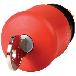 Eaton 111771 NOT-HALT-/NOT-AUS-Taste, RMQ-Titan, Pilzform, 38 mm, unbeleuchtet, Schlüsselentriegelung, MS2, rot, gelb, RAL 3000, nicht