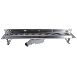 Duschrinne Ceramia S-Line Klasik 85 cm Edelstahl glänzende Quadrate ZLAB90NRZ1LEM