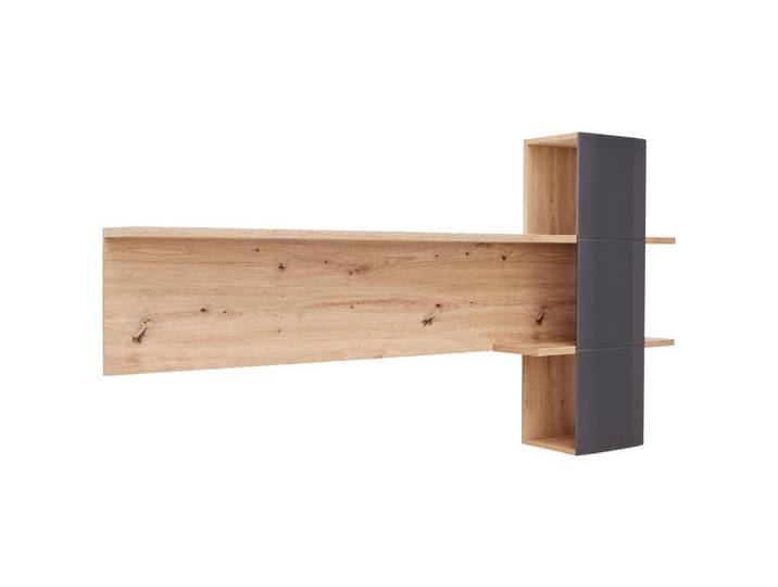 Livetastic Wandboard, Anthrazit, Eiche, 180x96x25 cm, Made in EU, Küchen, Küchenmöbel, Küchenregale