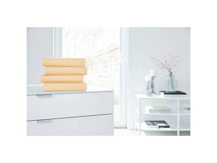 Drap-housse jersey et élasthanne Pillac 150 x 200cm Jaune/Champagne