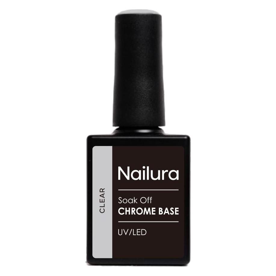 Nailura - Chrome Base Clear Gel - Clear - 10 ml (Clear, Base Coat) (70450)