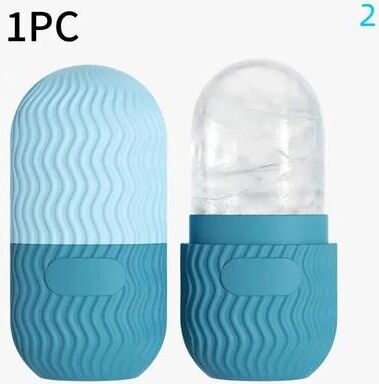 Inspire Select Face Ice Roller Silicone Mold Reusable Cold Therapy Facial Massager For Pore Care, De Puffing & Skin Cooling blue 2pcs