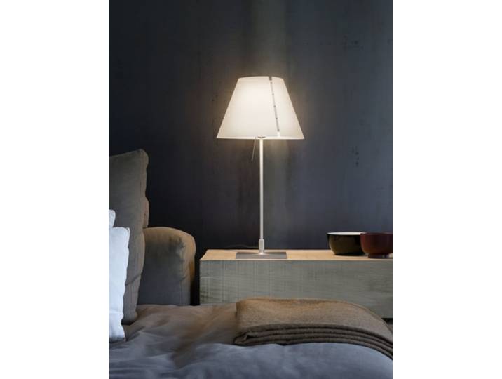 Costanzina Tischleuchte Schwarz/Concrete Grey - Luceplan - Wohnzimmer - Aluminium
