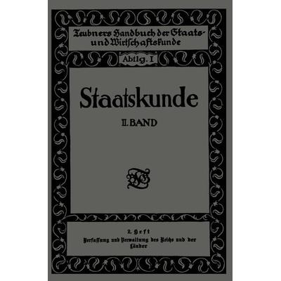 Staatskunde, Taschenbuch von Walter Jellinek, Vieweg & Teubner, 978-3-663-15250-7