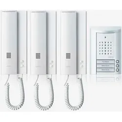 Entravox Komplettset für 3 Wohneinheiten, Türstation weiß