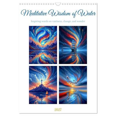 Meditative Wisdom of Water (Wall Calendar 2027 DIN A3 portrait), CALVENDO 12 Month Wall Calendar