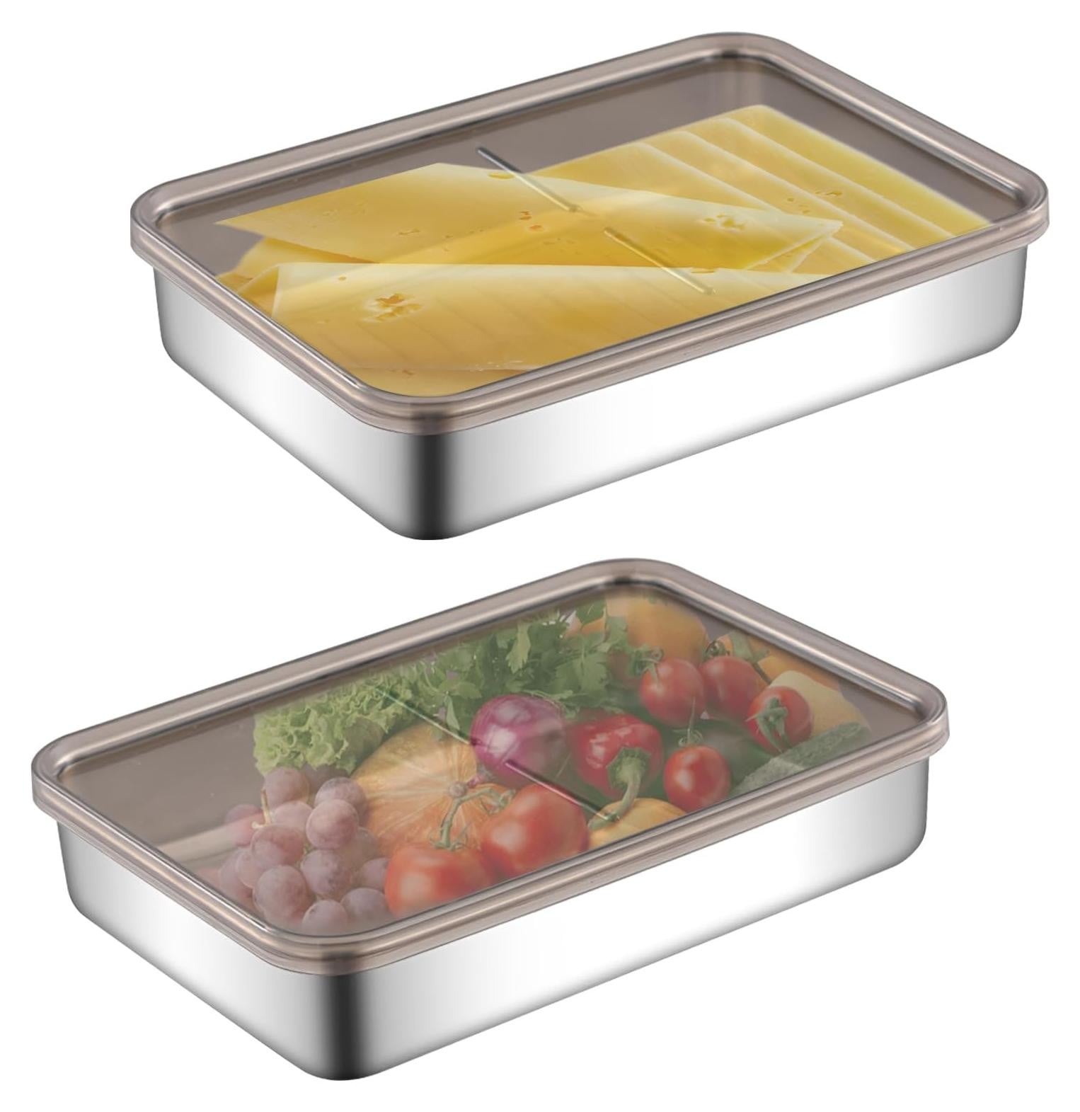 Merkloze Voedselcontainer 1100 ml - Roestvrij Staal - Stapelbaar - Vershoudend