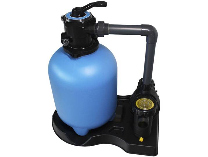 Sandfilteranlage KWAD Top Mount 400 , blau (blau, schwarz), B:50cm H:92cm L:74cm, Kunststoff, Materialmix, Filteranlagen, Sandfilteranlage, Pumpenleistung ca. 6,6 m³/h, Topseller