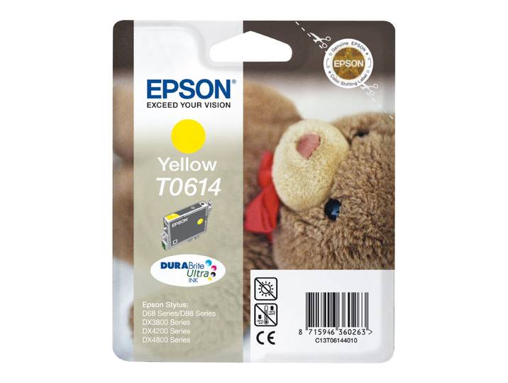Epson Teddybear T0614 geel 1 pack DURABrite Ultra inkt