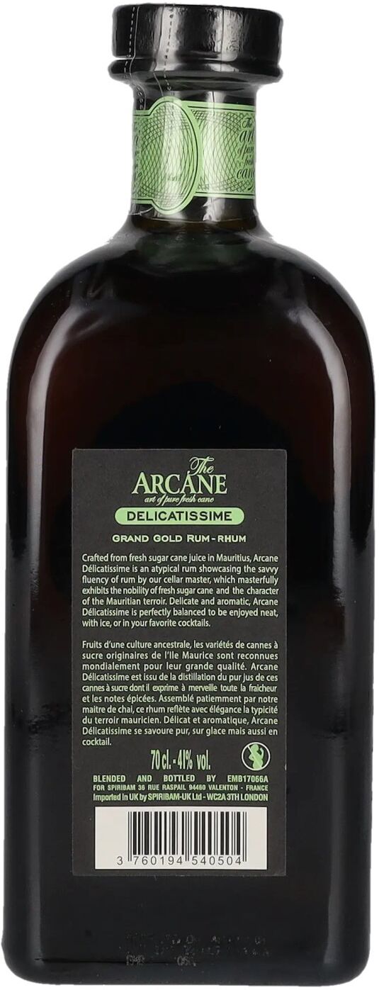 Arcane Rum The Arcane DELICATISSIME Grand Gold Rum 41% Vol. 0,7l