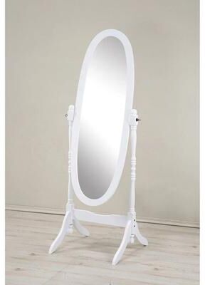 Drop Dash Deals Premium Wood Cheval Floor Mirror Full Length Adjustable Freestanding silver