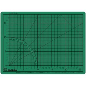 Ecobra Schneidematte 703022, A4, grün / schwarz, 30 x 22cm, selbstheilend