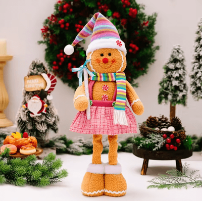 Inspire Picks Retractable Leg Gingerbread Man Christmas Decoration Doll boy