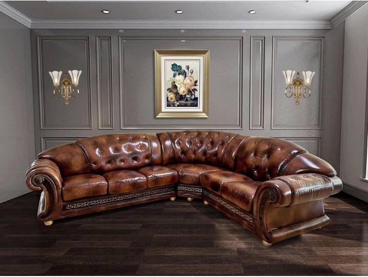 Salottini Chesterfield-Sofa Chesterfield Oriental Ecksofa Wohnlandschaft SOFORT LIEFERBAR, 3 Teile, Luxus Design