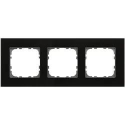 Glasrahmen Taster 3-fach für 55 mm Programme, Schwarz MDT