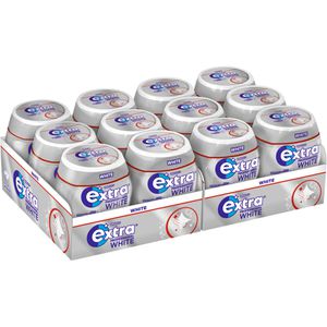 Extra Kaugummis Professional White, zur Zahnpflege, zuckerfrei, im Thekendisplay, 12x 50 Dragees