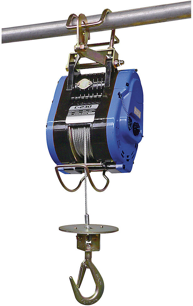 kaiserkraft Elektro-Bauseilwinde, Tragfähigkeit 300 kg, Seillänge 24 m, CH