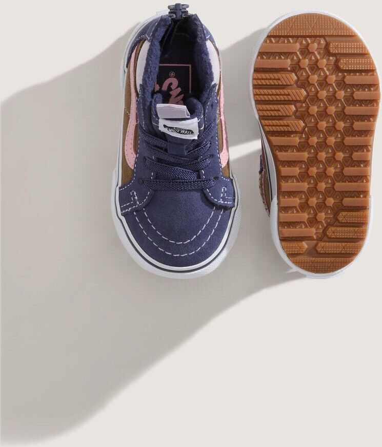 Sneaker VANS "MTE SK8-HI ZIP", Jungen, Gr. 24, gothic grape, Leder, Textil, Schuhe Sneaker, für Kinder gothic grape 24