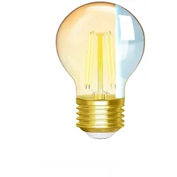 Aigostar E27 LED CCT Smart Wi-Fi Filament Retro Vintage Nostalgie Leuchtmittel dimmbar Bernstein G45 Ø 45mm 4.5 Watt