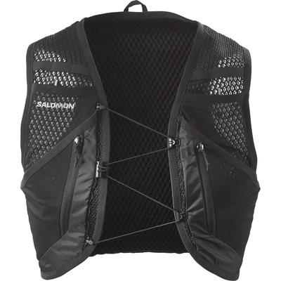 Trinkrucksack SALOMON "ACTIVE SKIN 12 NO FLASKS" Gr. XS, schwarz (schwarz, metal), Rucksäcke, XS, Polyester
