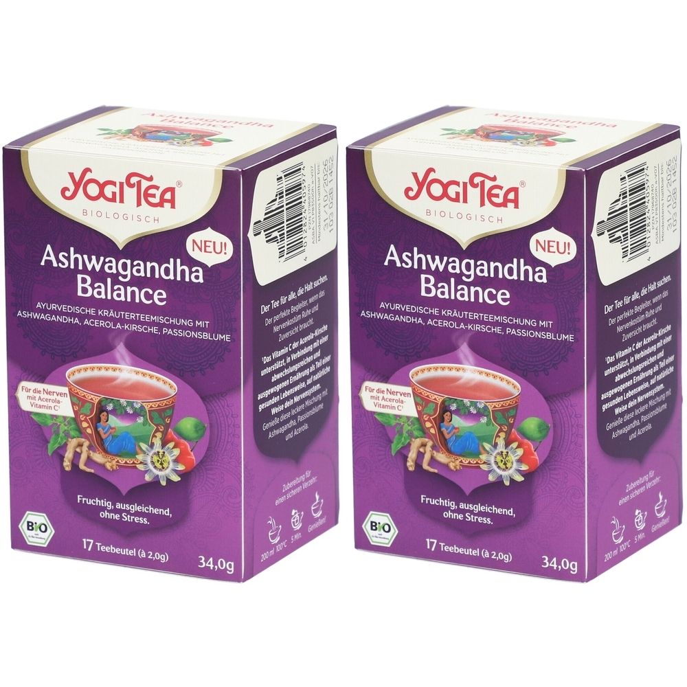 Yogi TEA Ashwagandha Balan Bio x2 2x17x2 g Filterbeutel