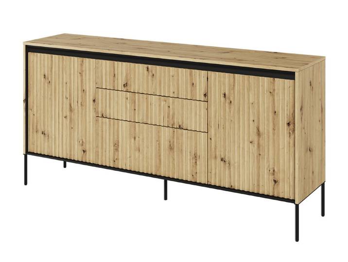 Friderik-EU Kommode TR-01 TREND zweitürige TR-01 mit drei Schubladen und LED Beleuchtung
