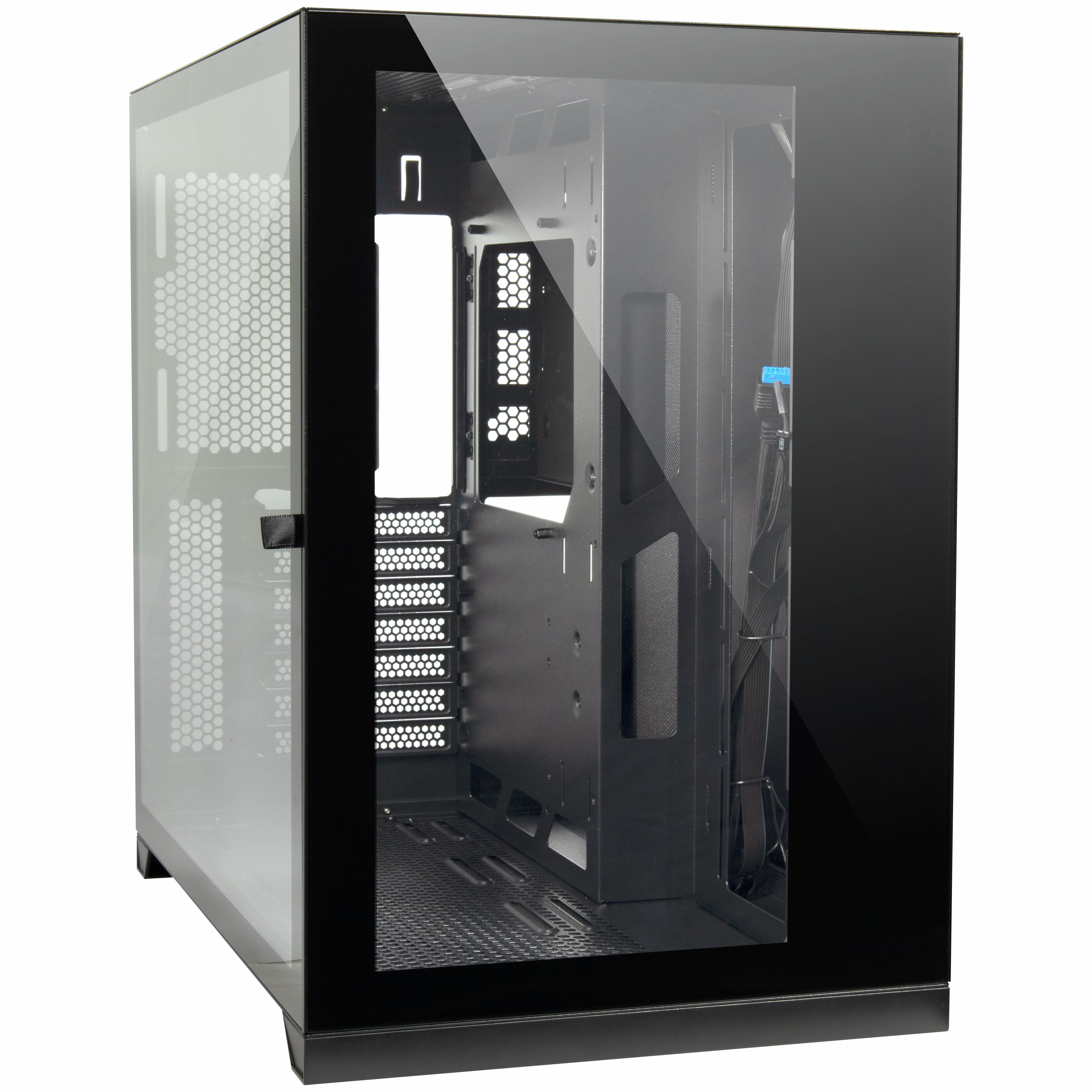 Inter-Tech C-703 Vision Gaming PC Gehäuse Midi-Tower Schwarz Seitenfenster