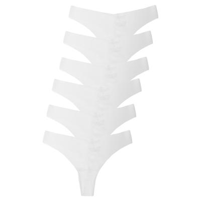 String NINA VON C. "6er Pack String Secret Soft & Shape", Damen, Gr. S, weiß, Obermaterial: 86% Polyamid PA. 14% Elasthan EL., Unterhosen String