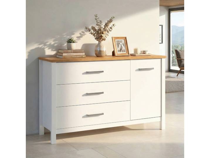 Sideboard Sicilia Weiß/Eiche