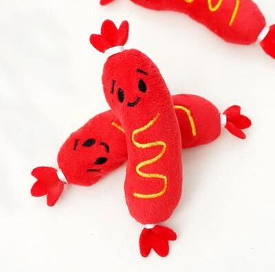 Uplift Essentials Professional Hot Dog Squeaky Plush Pet Toy Professional Hot Dog Squeaky Plush Pet Toy