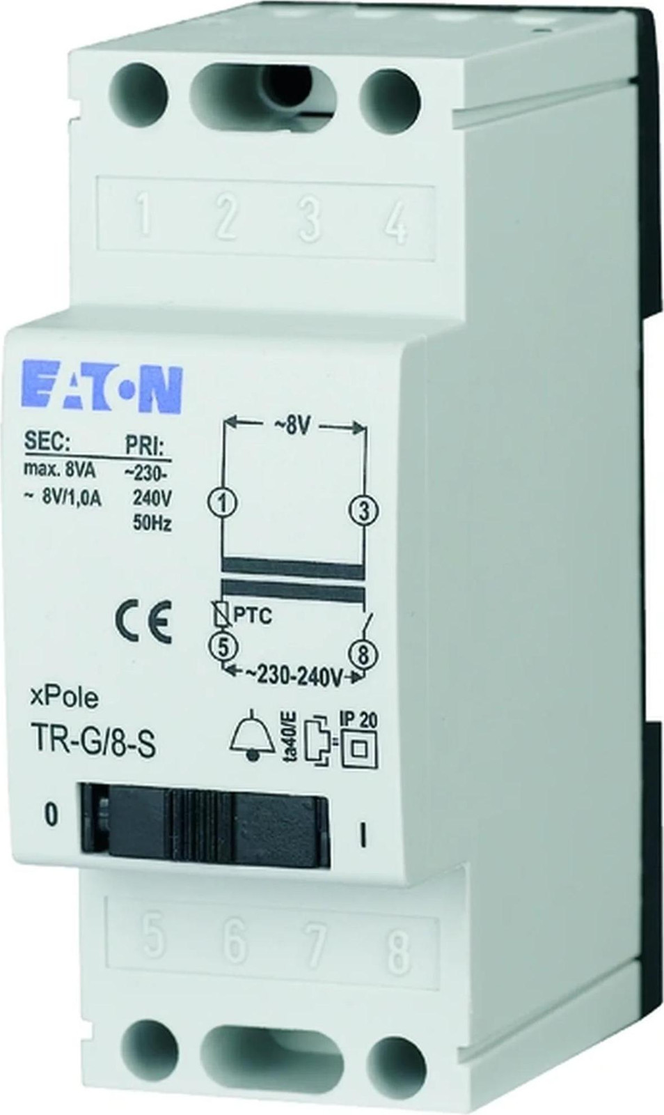Eaton transformator voor deurbel, 230V naar 12-24V, 2-1 A