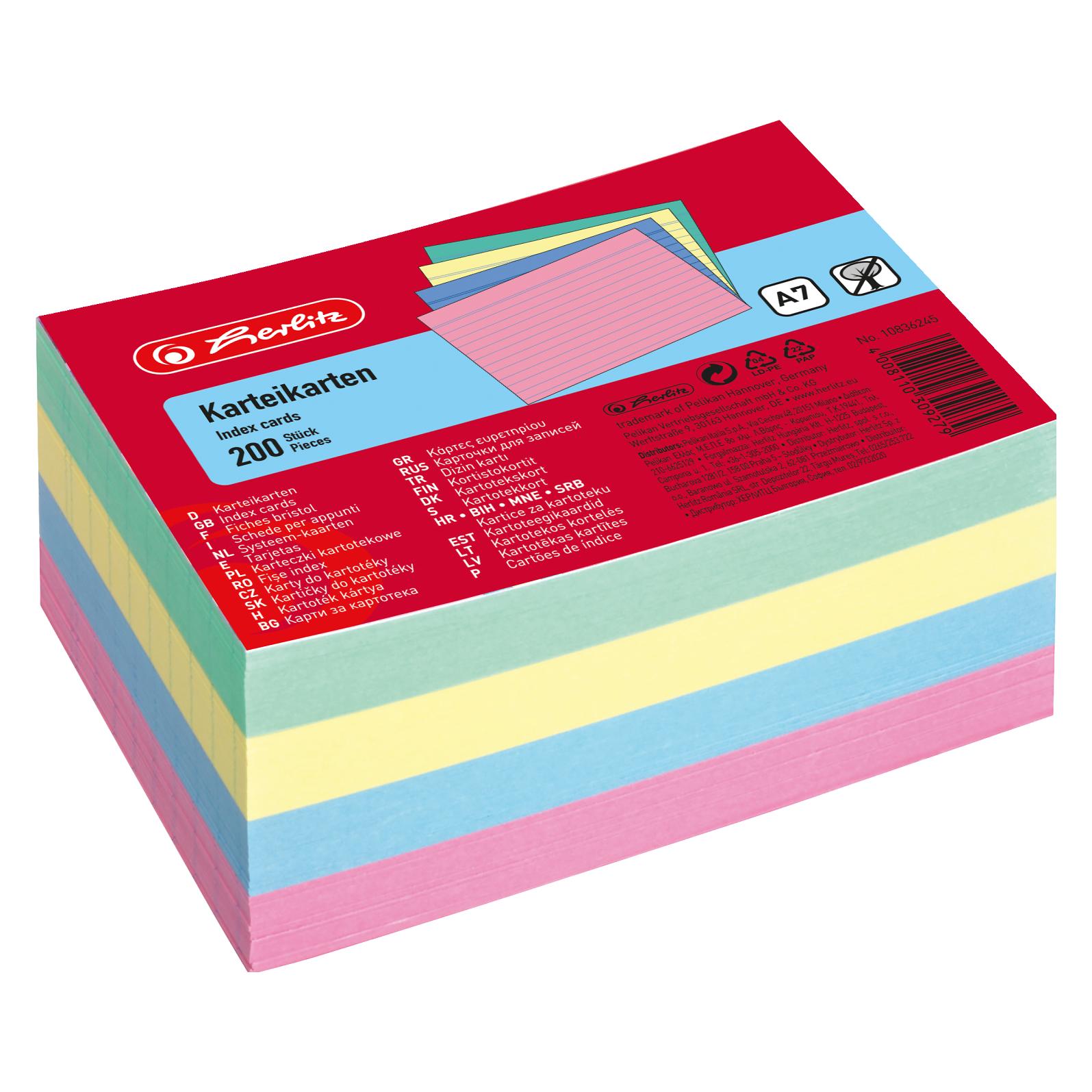 Herlitz Karteikarten (A7, 200x, 170 g/m²) (10836245)