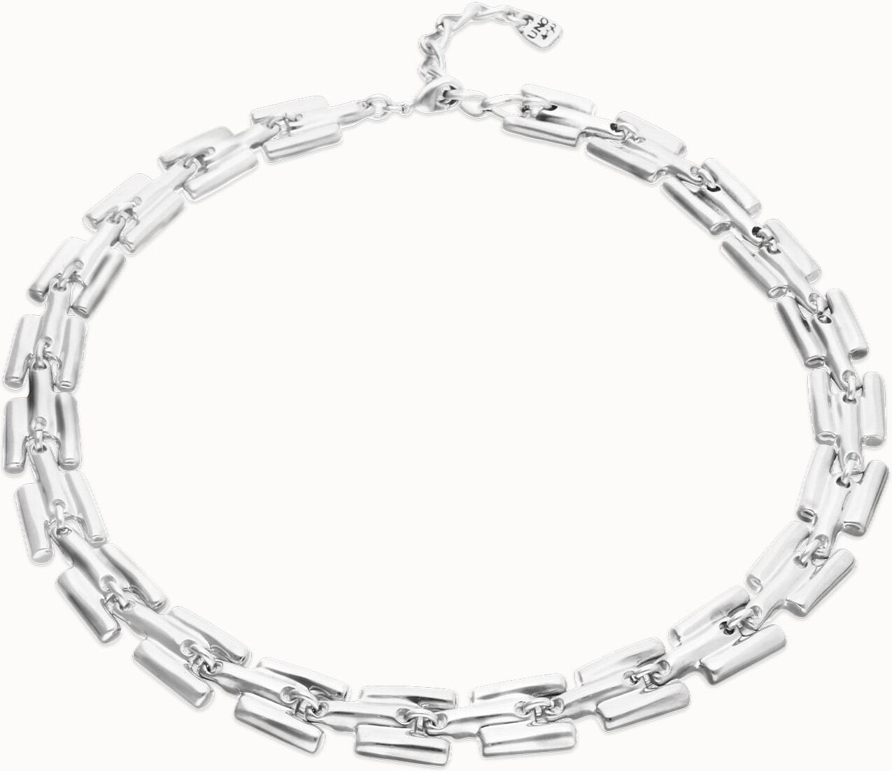 UNOde50 Collar con eslabones bañado en plata de ley Plateado U