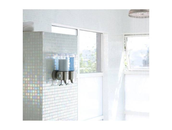 Seifenspender Simplehuman Silber/Transparent Edelstahl H 24.5 cm B 22.6 cm 444 ml